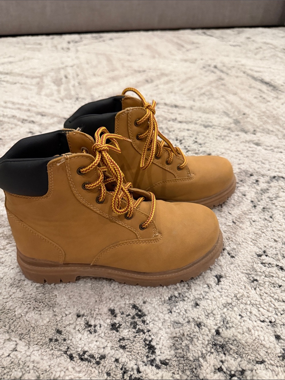 wonder nation Wheat Lace-Up Kids Work Boots